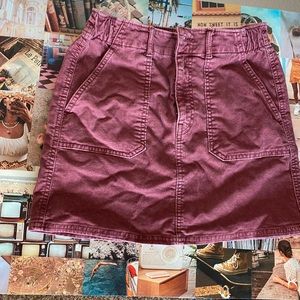 American Eagle Burgundy corduroy skirt